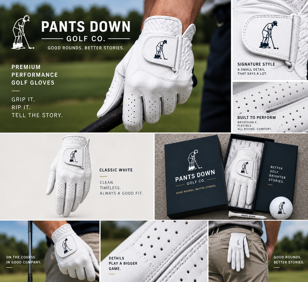 Performance Golf Glove — Classic White